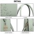 LH6809 - Miss Lulu Embellished Flower Leather Look Handbag - Green LH6809 - Miss Lulu Embellished Flower Leather Look Handbag - Green