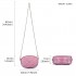LH6834 - Miss Lulu Quilted Heart and Chevron Cross Body and Bum Bag - Iridescent Pink