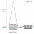 LH6834 - Miss Lulu Quilted Heart and Chevron Cross Body and Bum Bag - Iridescent Silver