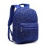 LH6842-MISS LULU GLITTER FASHION BACKPACK FRONT POCKET  RUCKSACK BLUE