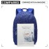 LH6842-MISS LULU GLITTER FASHION BACKPACK FRONT POCKET  RUCKSACK BLUE