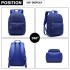 LH6842-MISS LULU GLITTER FASHION BACKPACK FRONT POCKET  RUCKSACK BLUE