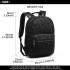 LH6842-MISS LULU GLITTER FASHION BACKPACK FRONT POCKET  RUCKSACK BLACK