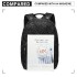 LH6842-MISS LULU GLITTER FASHION BACKPACK FRONT POCKET  RUCKSACK BLACK