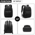 LH6842-MISS LULU GLITTER FASHION BACKPACK FRONT POCKET  RUCKSACK BLACK