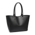LH6895 - Miss Lulu Textured Leather Look 2 Piece Tote and Shoulder Bag Set - Black