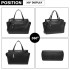 LH6910 - Miss Lulu Leder Aussehen Klassisch Handtasche - Schwarz