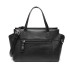 LH6910 - Miss Lulu Leder Aussehen Klassisch Handtasche - Schwarz