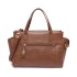 LH6910 - Miss Lulu Leather Look Classic Handbag - Brown