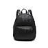 LH6924 - Miss Lulu Weave Detail Leather Look Backpack - Black LH6924 - Miss Lulu Weave Detail Leather Look Backpack - Black