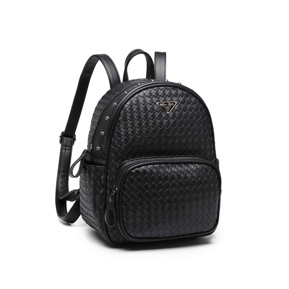 LH6924 - Miss Lulu Weave Detail Leather 