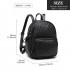 LH6924 - Miss Lulu Weave Detail Leather Look Backpack - Black LH6924 - Miss Lulu Weave Detail Leather Look Backpack - Black