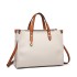 LN1910 - Miss Lulu Structured 2 Piece Shoulder Bag Set - Beige LN1910 - Miss Lulu Structured 2 Piece Shoulder Bag Set - Beige