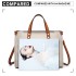 LN1910 - Miss Lulu Structured 2 Piece Shoulder Bag Set - Beige LN1910 - Miss Lulu Structured 2 Piece Shoulder Bag Set - Beige