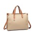 LN1910 - Miss Lulu Structured 2 Piece Shoulder Bag Set - Khaki