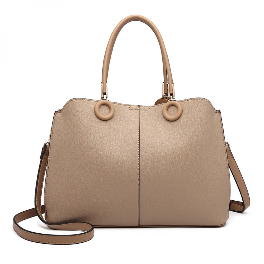 ln6847-miss-lulu-leather-look-ring-detail-shoulder-bag-apricot
