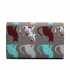 LP1687CT - Miss Lulu Canvas Printed Flapover Purse Cat Grey