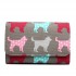 LP1687NDG - Miss Lulu Canvas Printed Flapover Purse Dog Grey