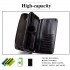 LP1782 BK - Unisex Leather Look Zipped Long Purse Black