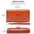 LP1782 BN - Unisex Leather Look Zipped Long Purse Brown