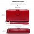LP1782 BY - Unisex Leather Look Zipped Long Purse Burgundry
