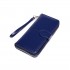 LP1782 NY - Unisex Leather Look Zipped Long Purse Navy