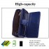 LP1782 NY - Unisex Leather Look Zipped Long Purse Navy