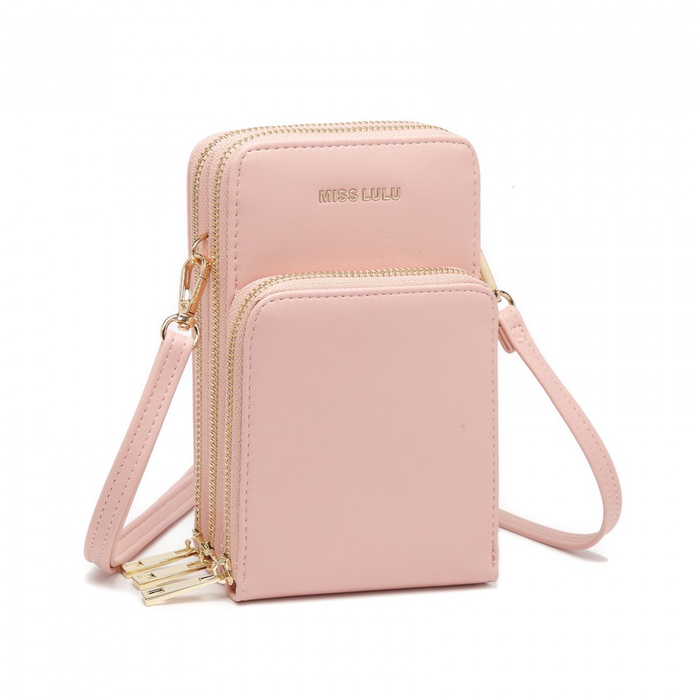 LP2050 - Miss Lulu Structured Multiple Compartment Cross Body Bag With ...