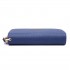 LP6683 - Miss Lulu Women Leather Look Double Zipped Long Purse Blue