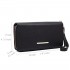 LP6683 - Miss Lulu Women Leather Look Double Zipped Long Purse Black