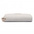 LP6683 - Miss Lulu Women Leather Look Double Zipped Long Purse Grey