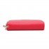 LP6683 - Miss Lulu Women Leather Look Double Zipped Long Purse Red