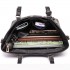 LT1653 - Miss Lulu Leather Look and Matte Oilcloth Polka Dot Tote Bag Black