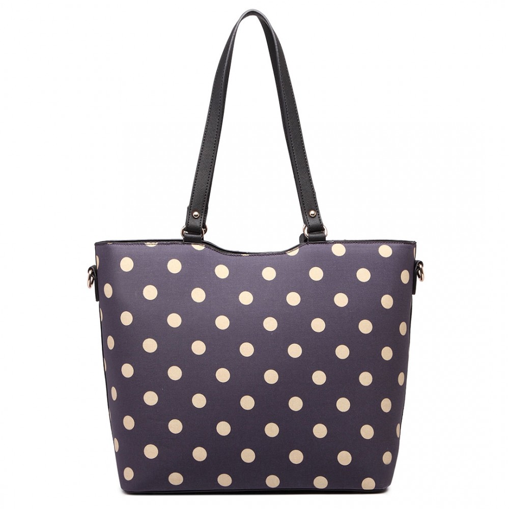 polka dot tote bag