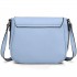 LT1662 - Miss Lulu Leather Look Cross Body Saddle Bag Blue