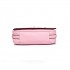 LT1662 - Miss Lulu Leather Look Cross Body Saddle Bag Pink