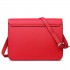LT1665 - Miss Lulu Plain Leather Look School Work Satchel Red LT1665 - Miss Lulu Plain Leather Look School Work Satchel Red