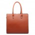 LT1666 - Miss Lulu Split Front Design Medium Tote Handbag Brown
