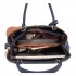 LT1701 - Miss Lulu Colour Block Panel Shoulder Bag Brown