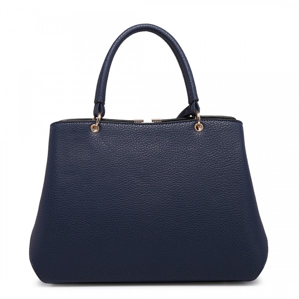 LT1701 - Miss Lulu Colour Block Panel Shoulder Bag Brown