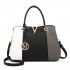 LT1701 - Miss Lulu Colour Block Panel Shoulder Bag Grey