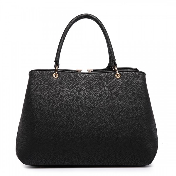 LT1701 - Miss Lulu Colour Block Panel Shoulder Bag Grey