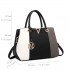 LT1701 - Miss Lulu Colour Block Panel Shoulder Bag Grey