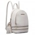 LT1705 -  Mlle Lulu Petit sac à dos Blanc avec  apparence de cuir à la mode 