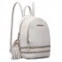 LT1705 - Miss Lulu PU Leather Look Small Fashion Backpack - White