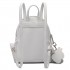 LT1705 -  Mlle Lulu Petit sac à dos Blanc avec  apparence de cuir à la mode 