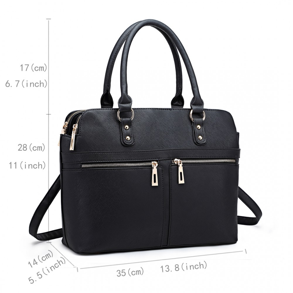 7871 Large Capacity Adjustable Leather Tote Bag Multi-compartment Shoulder Bag, Color: 2-In-1 Brown
