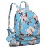 LT1707 - Miss Lulu Leather Look Small Fashion Floral Backpack Blue