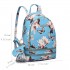 LT1707 - Miss Lulu Leather Look Small Fashion Floral Backpack Blue