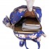 LT1707 - Miss Lulu Leather Look Small Fashion Floral Backpack Navy